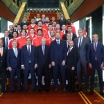 Cumhurbaşkanı Erdoğan A Milli Erkek Basketbol Takımı’nı kabul etti
